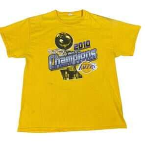 y2k style 2010 NBA Finals Los Angeles Lakers Champions tshirt L kobe basketball
